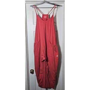Free People Hot Shot Jumpsuit Womens XS Washed Winterberry Movement Jumper